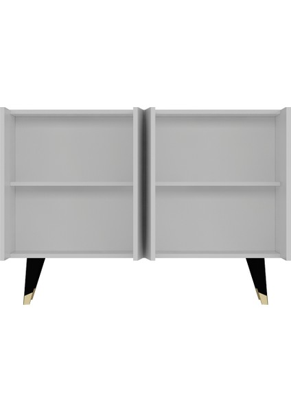 8211-32CT KB150 Konsol, Tv Ünitesi Beyaz-Siyah-Altın indirimleri