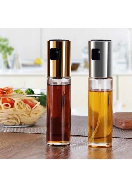 100ml Cam Yağdanlık Zeytinyağı,Sirke,Soya Sosu Yağ Fıs Fıs Püskütücü Yağdanlık Yağlık