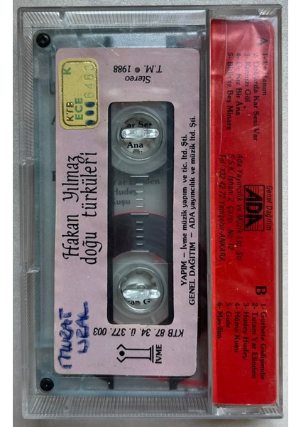 Hakan Yılmaz Doğu Türküleri Kaset (Orijinal Dönem Kağıt Baskı Kaset) fiyatları