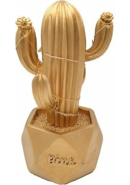 Led Işıklı Sevimli Kaktüs Dekoratif Masa Lambası Mini Biblo Gece Lambası-GOLD indirimleri