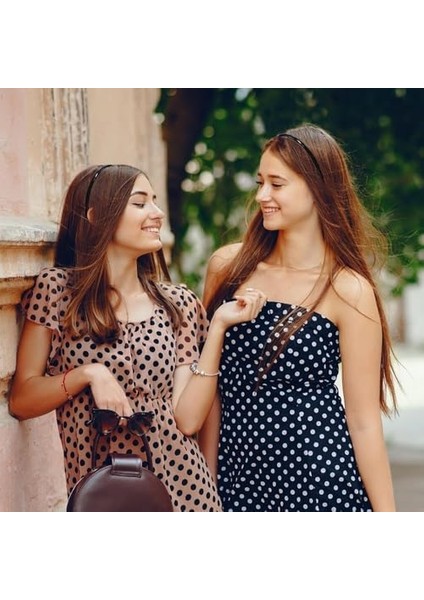 x Spring Saten Saç Bantları, 4&apos;lü Paket, 3 cm Genişliğinde, Kadınlar ve Kızlar Için Kaymaz Moda Saç Bantları, Dıy Tatil Kostümü Saç Aksesuarları - Siyah modelleri