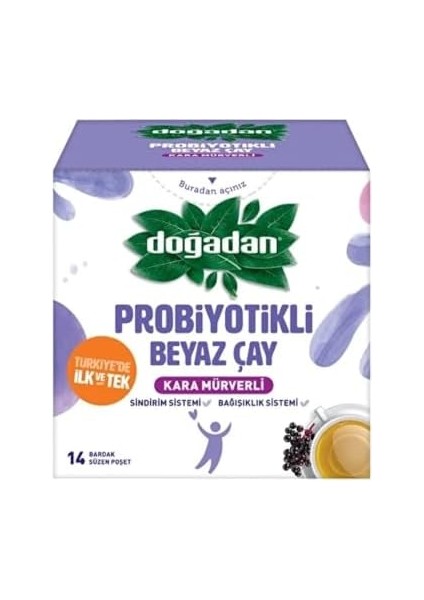 Doğadan Probiyotikli Beyaz Çay Kara Mürverli
