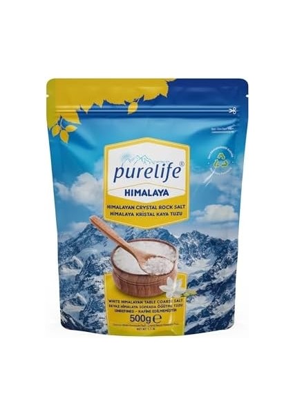 Purelife Himalaya Tuzu - Granül Kristal Kaya Tuzu Beyaz - 500 gr fiyatları