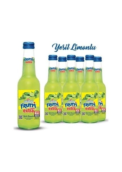 Uludağ Frutti Extra Yeşil Limonlu Soda 250 ml 6&apos;lı Paket
