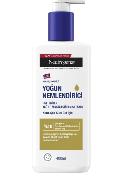 Neutrogena Yağ Ile Zenginleştirilmiş Vücut Losyonu 400 ml