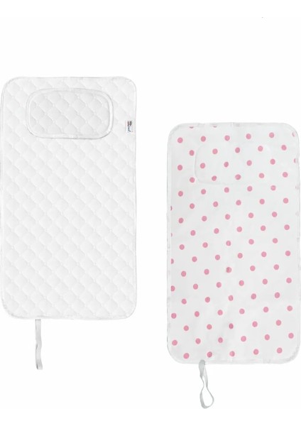 Baby&apos;ness Çanta Boy Bebek Alt Açma Pedi, Sıvı Geçirmez, Leke Tutmaz, Puantiyeli, Pembe, 40X70CM modelleri