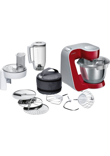 MUTFAK MAKİNESİ MUM5 1000 W RED, GÜMÜŞ
