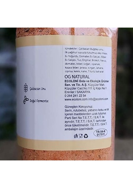 Og Sebzeli Tarhana 800 gr +12 Ay fiyatları