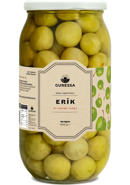 Erik Turşusu 1200 gr Doğal Ev Yapımı