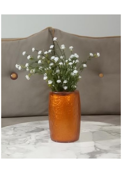 Dahil, Dahil, Çiçek,beyaz Yapay Çiçek, Dekoratif Altın Renkli Poliresin 5X5X12CM fiyatları