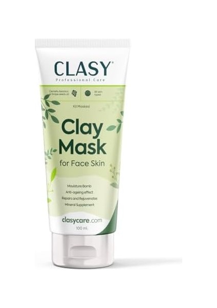 Clasycare Kil Maskesi – Gözenek Sıkılaştırıcı ve Derinlemesine Temizleyici Yüz Maskesi | Siyah Nokta Karşıtı | Yağ Dengeleyici | Nemlendirici & Doğal Içerikli, 100 ml fiyatları