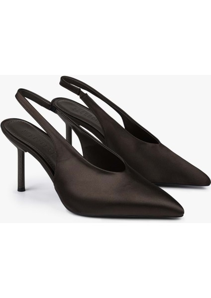 Kadın Vetra Kahve Saten Stiletto modelleri