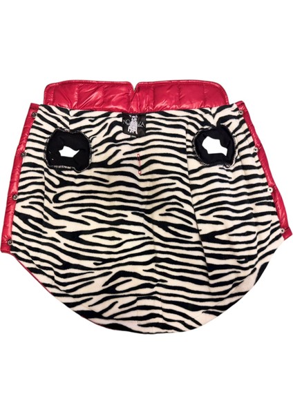 Novablaf Kırmızı Parlak Su Geçirmez Zebra Köpek Montu fiyatları