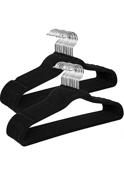 Kadife Askısı, 30&apos;lu Set, Askı, Ceket Askısı, 41,5 cm Genişliğinde, Askısı, Ince, Dayanıklı, 360° Dönebilen Kanca, Manto, Gömlek ve Takım Için, Siyah CRF26BK modelleri