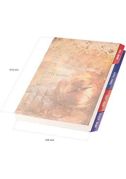 2025 Ajanda Deri Mıknatıs Kapaklı 4 Halka Mekanizmalı Organizer, Kırmızı, 20X23X4 Cm. modelleri