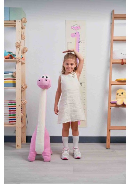 1 Metre Uzun Peluş Dinozor | Yumuşak Dev Oyuncak Dino | Sevimli Mega Boy Peluş Oyuncak