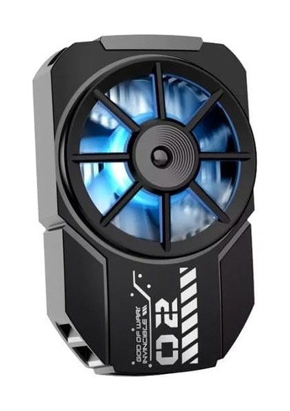 Kasırga Soğutmalı Mavi Işıklı Oyuncular Için Telefon Soğutma Fanı, Sessiz Soğutucu Radyatör