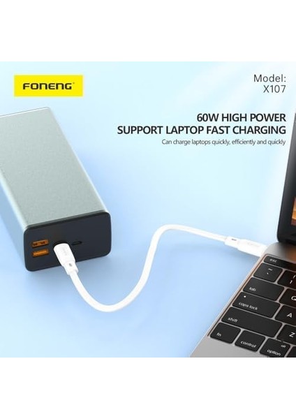 X107 60W 27CM Type-C To Type-C Şarj ve Kablosu fiyatları