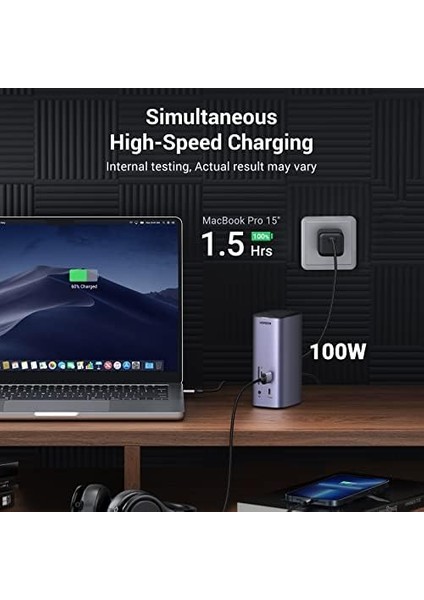 Ugreen Docking Station Triple Display, 12-In-1 USB C MacBook Docking Station With 2 HDMI Dp 8k, 10 Gbps USB C And Usb-A Data, 100W Pd Charging, Ethernet, Audio, Sd Tf Card Reader For Mac Os, Windows fiyatları