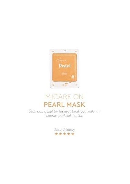 Mjcare On Pearl Mask - Inci Özlü Yüz Maskesi 5&apos;li