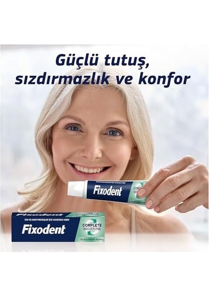 Fixodent Complete Ekstra Ferah Diş Protezi Yapıştırıcı Krem 47 G fiyatları