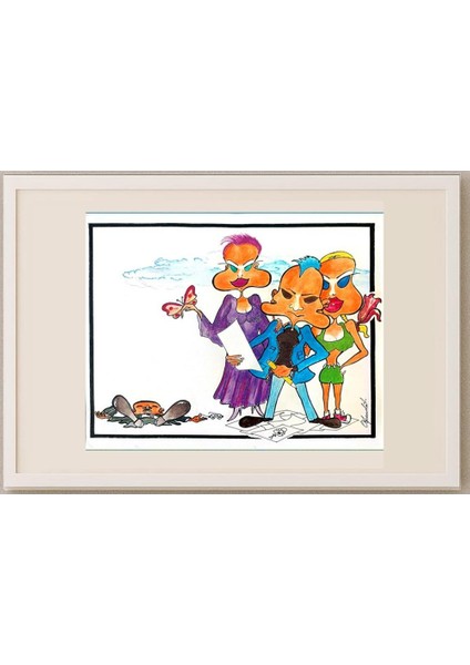 Obrenovic Milivoje 35X25CM Orijinal Karikatür Tablo fırsatları