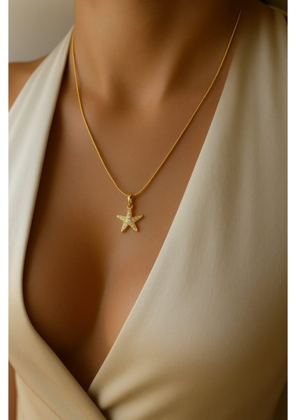 Çelik Kadın Yıldız Kolye
