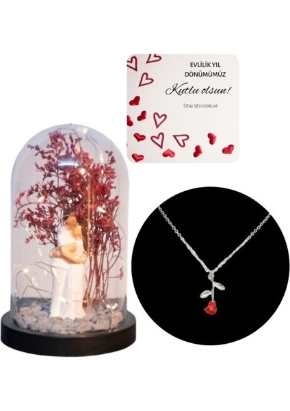 Fanus Teraryum Sarılan Çift Ağaçlı Kolye Hediyeli fiyatları