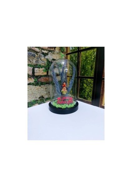 Fanus Teraryum Babaya Hediye Canım Babacım Yazılı Omzunda Çocuk ve Baba