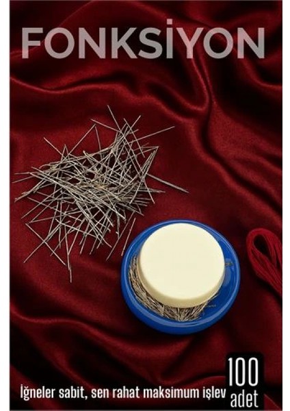 100'lü Süngerli Yuvarlak Kutulu Dikiş İğnesi – Pratik Saklama ve Kolay Kullanım fiyatları