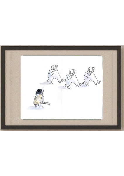 Leng Yan Ping 35X25CM Orijinal Karikatür Tablo