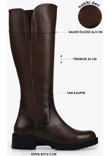 Kadın Perla Açık Kahve Hakiki Deri Çizme fiyatları