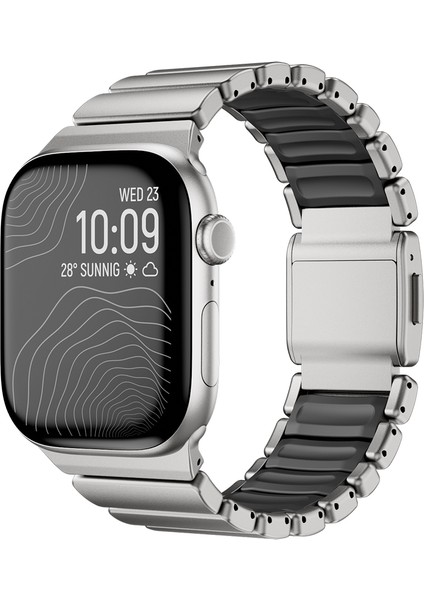 Watch 44MM Zore KRD-149 Titanyum Silikon Kordon - Gümüş-Turuncu fiyatları