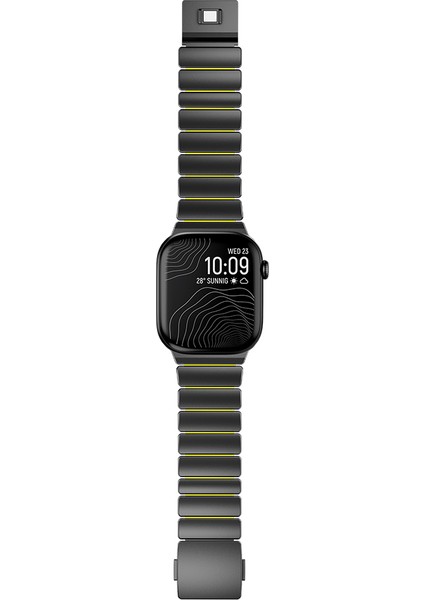 Watch 44MM Zore KRD-149 Titanyum Silikon Kordon - Gümüş-Turuncu