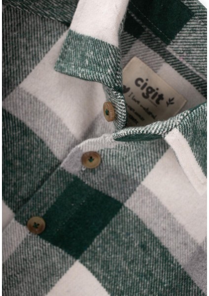 Oduncu Gömleği 1-9 Yaş Haki Ekoseli modelleri