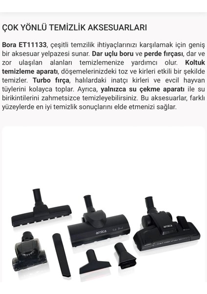 Su Filtreli Toz ve Alerjenleri Için Etkin Yüksek Performanslı Emiş Gücü Bora Süpürge 2400W + Mutfak Tartısı (Onerous) indirimleri