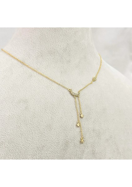 Ay Yıldız Y Kolye Gold modelleri