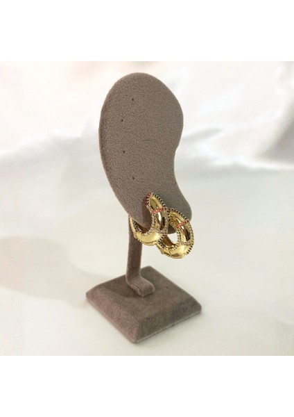 Vıp Renkli Taşlı Gold Küpe indirimleri