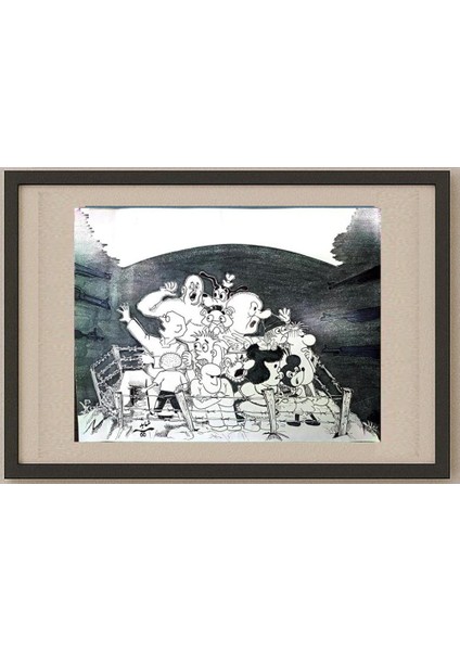 Shahed Modjtehedzadeh 35X25CM Orijinal Karikatür Tablo