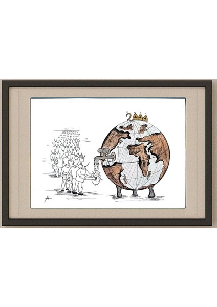 Raheleh Fakhari 29X21CM Orijinal Karikatür Tablo