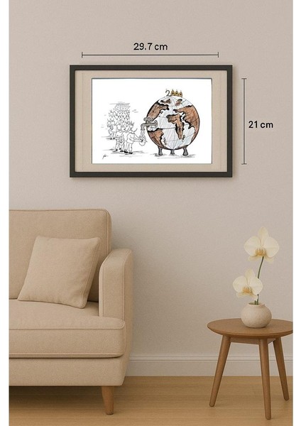 Raheleh Fakhari 29X21CM Orijinal Karikatür Tablo fiyatları