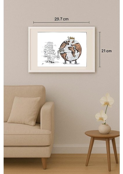 Raheleh Fakhari 29X21CM Orijinal Karikatür Tablo indirimleri