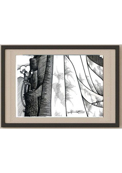 Porfarin Eggerson 35X25CM Orijinal Karikatür Tablo