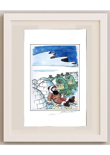 Frantisek Kratochvil 43X30CM Orijinal Karikatür Tablo fırsatları