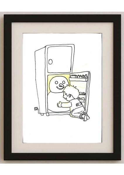 Liu Bowen 29X21CM Orijinal Karikatür Tablo