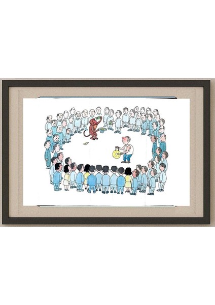 Zhang Jia Xue 35X25CM Orijinal Karikatür Tablo