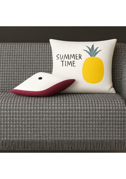 Pamuklu Dokulu Ekru Koltuk Şalı 170X220 cm – Saçaklı Tv Battaniyesi & Dekoratif Koltuk Örtüsü fiyatları