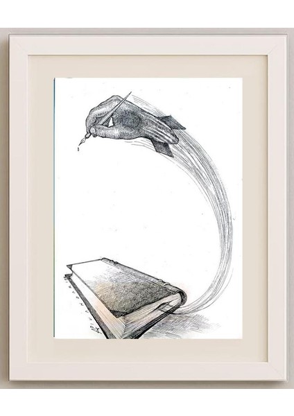 Ali Divandari 29X21CM Orijinal Karikatür Tablo fırsatları