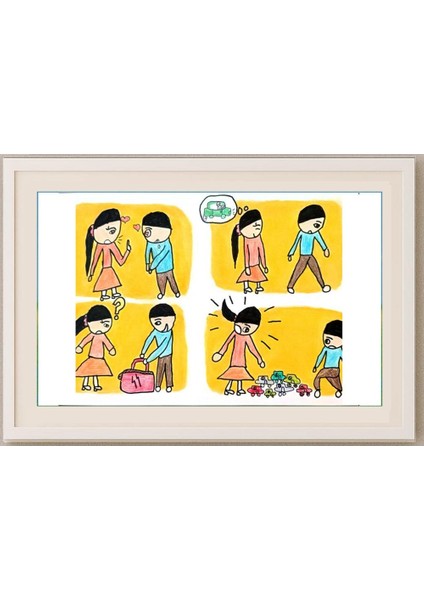 Xin Wan He 29X21CM Orijinal Karikatür Tablo fırsatları