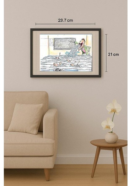 Said Mahmod 29X21CM Orijinal Karikatür Tablo fiyatları